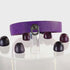 SiaLinda: Halsband Ziegennappa purple, feinstes italienisches Leder, pur, mit Kristall oder mit O-Ring